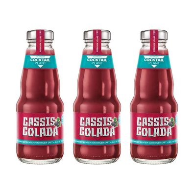 Cocktail Plant Cassis Colada 3x 0,2L – Fruchtiger Fertigcocktail mit Cassis-Not