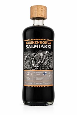 Koskenkorva Salmiakki Likör 0,5L – Finnischer Lakritzlikör mit 21% Vol.- [Enthä