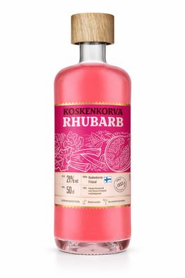 Koskenkorva Rhubarb Likör 0,5L – Finnischer Likör mit Rhabarber & Granatapfel,