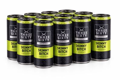 Three Sixty Skinny Bitch Cocktail 12x 250ml – Ready to Drink mit 10% Vol., inkl