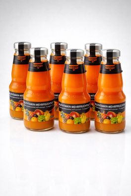 Vaihinger Multivitamin Mehrfruchtsaft 6x 0,2L – Fruchtsaftgetränk in Glasflasch