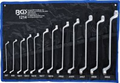 BGS technic - Doppel-Ringschlüssel-Satz | gekröpft | SW 6 x 7 - 30 x 32 mm | 12