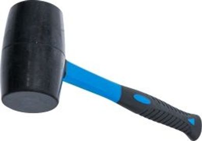 BGS technic - Gummihammer | Fiberglasstiel | schwarzer Kopf | Ø 70 mm | 900 g