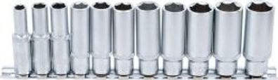 BGS technic - Steckschlüssel-Einsatz-Satz Sechskant, tief | Antrieb Innenvierkan