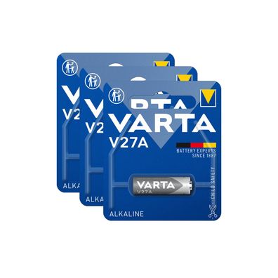 3x Varta V27A MN27 A27 L828 GP27A 4227 - 19mAh Alkaline Batterie 12V
