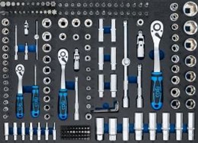 BGS technic - Werkstattwageneinlage 3/3: Steckschlüssel-Satz | 192-tlg