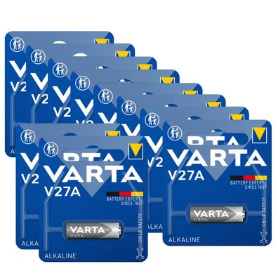 10x Varta V27A MN27 A27 L828 GP27A 4227 - 19mAh Alkaline Batterie 12V
