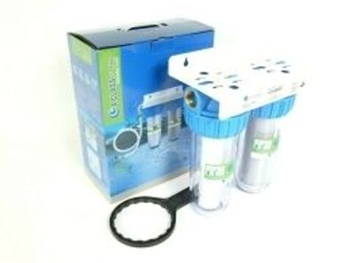 10 Wasserfilter Vorfilter System fér Hauswasseranlage Brunnen 4000 L/h - Doppel