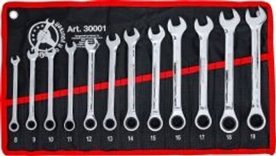 BGS Do it yourself - Ratschenring-Maulschlüssel-Satz | SW 8 - 19 mm | 12-tlg