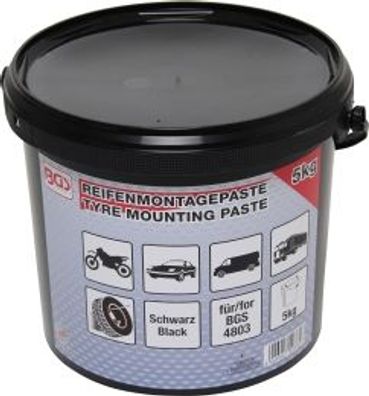 BGS technic - Reifenmontagepaste | schwarz | 5 kg