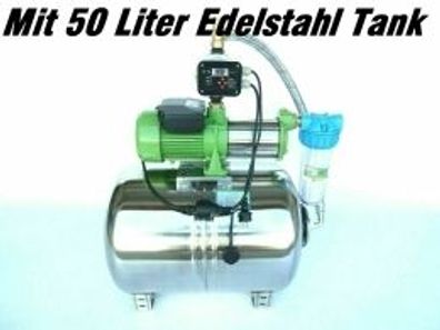 Hauswasserwerk Edelstahl 2100 Watt, 7,8 Bar + el. einstellbare Pumpensteuerung