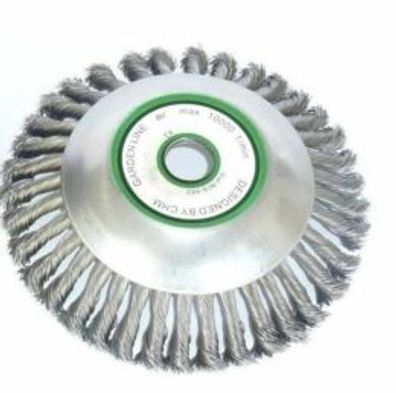 Unkrautbérste fér STIHL Motorsense m. Aufnahme 25,4mm u. Adapter fér M10 Gewinde