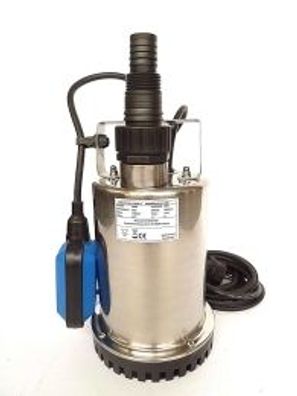 Edelstahl Tauchpumpe 400 Watt Partikel -5mm Kellerpumpe Flachsaugpumpe