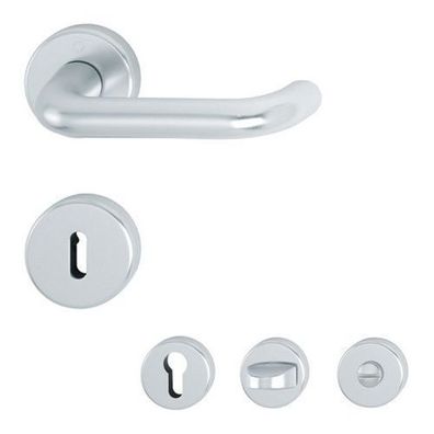 Hoppe Paris Rosettengarnitur Türdrücker BB PZ WC Alu F1 Türklinke Griff