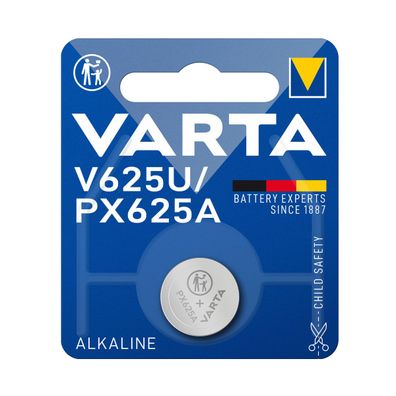 1x V625U Knopfzelle 1,5V 200mAh ø 15,5 x 6,1mm LR9 PX625A EPX625G VARTA Blister