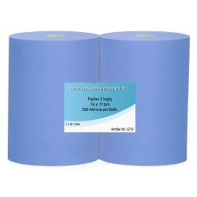 2x Putzpapier - 3-lagig - 36x37 cm - Verpackungseinh.: 2 Rollen (500 Blatt/Rolle