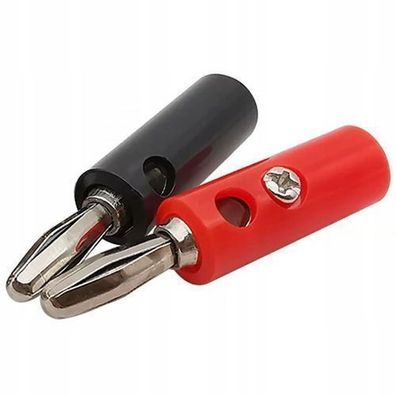 Rosfix Bananenstecker 4mm Set – Vergoldet/Silber | für Ladegeräte