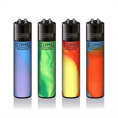 Clipper Reibradfeuerzeuge 4x Nebula Mix #2