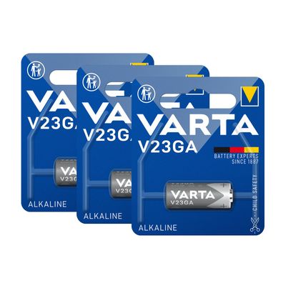 3x Varta 4223 Professional V23GA / 8LR932 Alkaline Knopfzelle Batterie Blister Foto