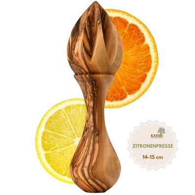Olivenholz Zitronenpresse Zitruspresse aus Olivenholz
