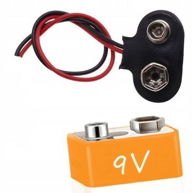 Rosfix Batterieclip Adapter 9V – 15 cm Kabel | für DIY & Elektronikprojekte