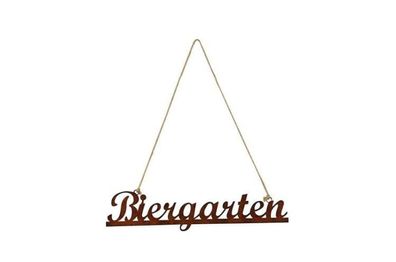 Schild zum Aufhängen Biergarten, rost 1 St