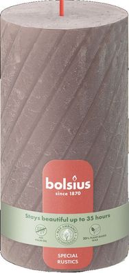 Bolsius Stumpenkerze "Rustik Twisted Ribbed" 412523