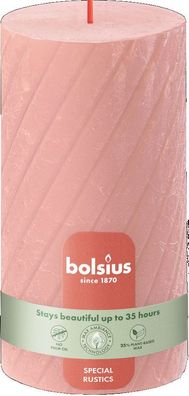 Bolsius Stumpenkerze "Rustik Twisted Ribbed" 412522