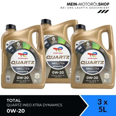Total Quartz Ineo Xtra Dynamics 0W-20 3x5 Liter