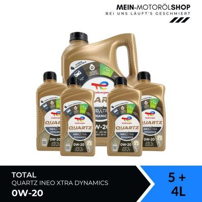 Total Quartz Ineo Xtra Dynamics 0W-20 5 + 4 Liter