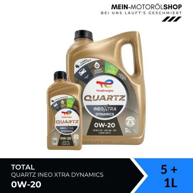 Total Quartz Ineo Xtra Dynamics 0W-20 5 + 1 Liter