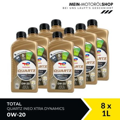 Total Quartz Ineo Xtra Dynamics 0W-20 8x1 Liter