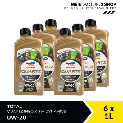 Total Quartz Ineo Xtra Dynamics 0W-20 6x1 Liter