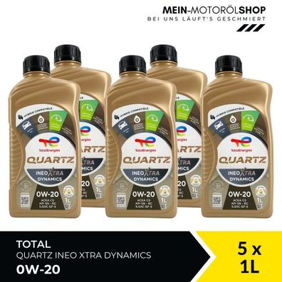 Total Quartz Ineo Xtra Dynamics 0W-20 5x1 Liter