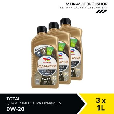 Total Quartz Ineo Xtra Dynamics 0W-20 3x1 Liter