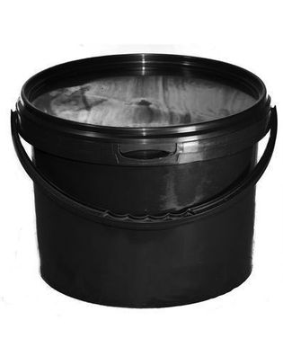 PP-Eimer 10000ml mit Deckel, rund, schwarz, PZH-geprüft