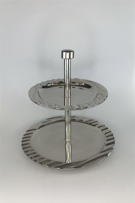 Fink Rizado 2er Etagere vernickelt silber D:30cm H:31cm B-ware!