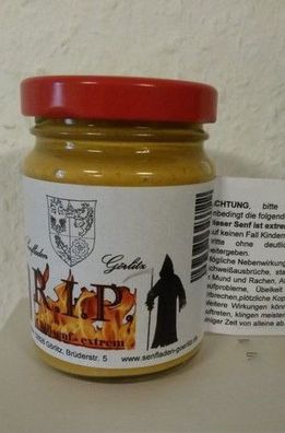 Chili Senf Carolina Reaper R.I.P Rest in Peace - sehr scharf