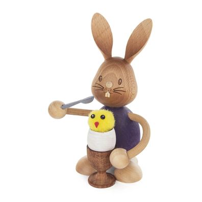 Osterdekoration Hase "Stupsi" mit Eierbecher und Küken Höhe ca. 12cm NEU Oster