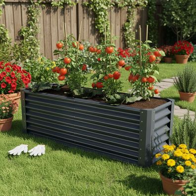 Hochbeet Stahl Anthrazit XL