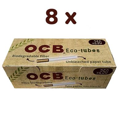 2.000 OCB Eco-Tube Filterhülsen 8 x 250 Stück
