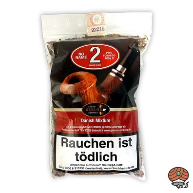 NO NAME Nr. 2 Pfeifentabak Danish Mixture 100g Beutel von Ermuri