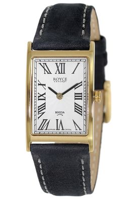 Boccia Titanuhr für Damen Gold / Schwarz Royce 3285-09