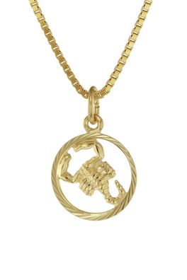 trendor Schmuck Kinder Sternzeichen Skorpion 333 Gold + goldplattierte Kette 75990-1