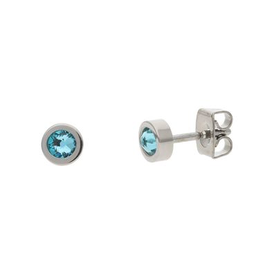 Boccia Schmuck Kinder-Ohrringe Titan Ohrstecker Türkis 05095-03