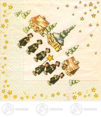 Servietten Kurrende (20) BxH=ca33cm x 33 cm NEU Erzgebirge Papierservietten