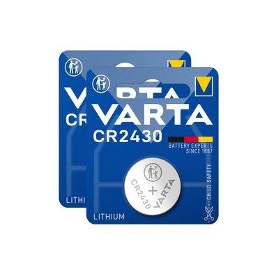 2x Varta Knopfzellen Lithium Batterien CR 2430 CR2430 3V Blister