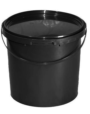 PP 05000ml Eimer mit Deckel, rund, schwarz, PZH geprüft