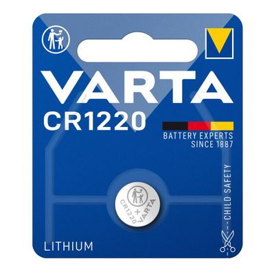 Varta Knopfzelle Lithium CR1220 3V Batterie 1er Blister CR 1220 DL1220