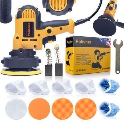 Rosfix Set Auto Poliermaschine 700W – 125mm Scheibe | 10 Polierpads